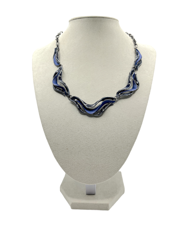 Collier Bouches émaillées bleues