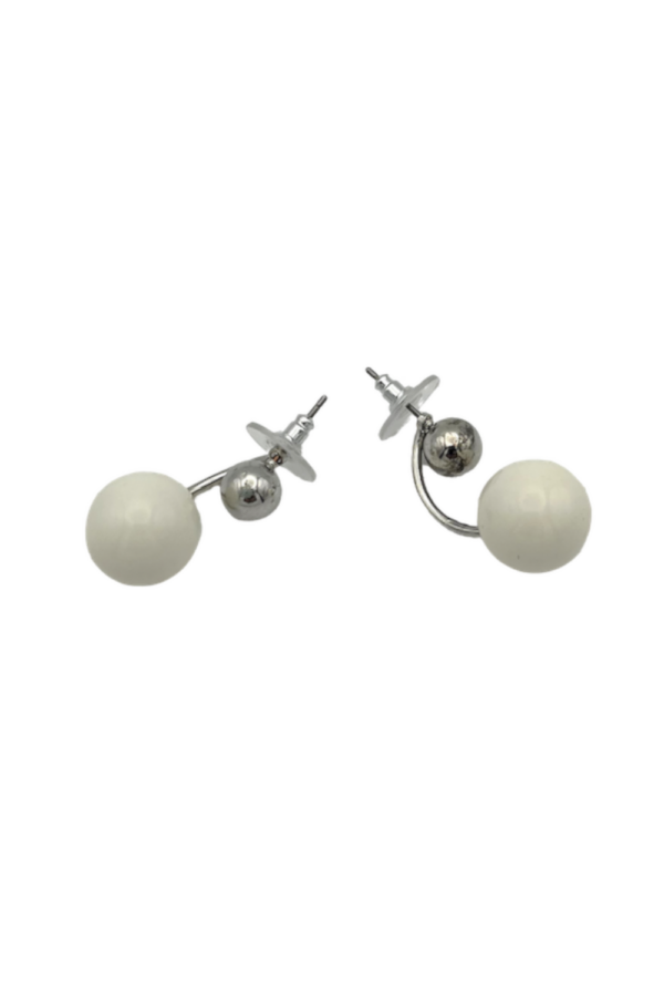 boucles d oreilles boucles élégance bicolore argent